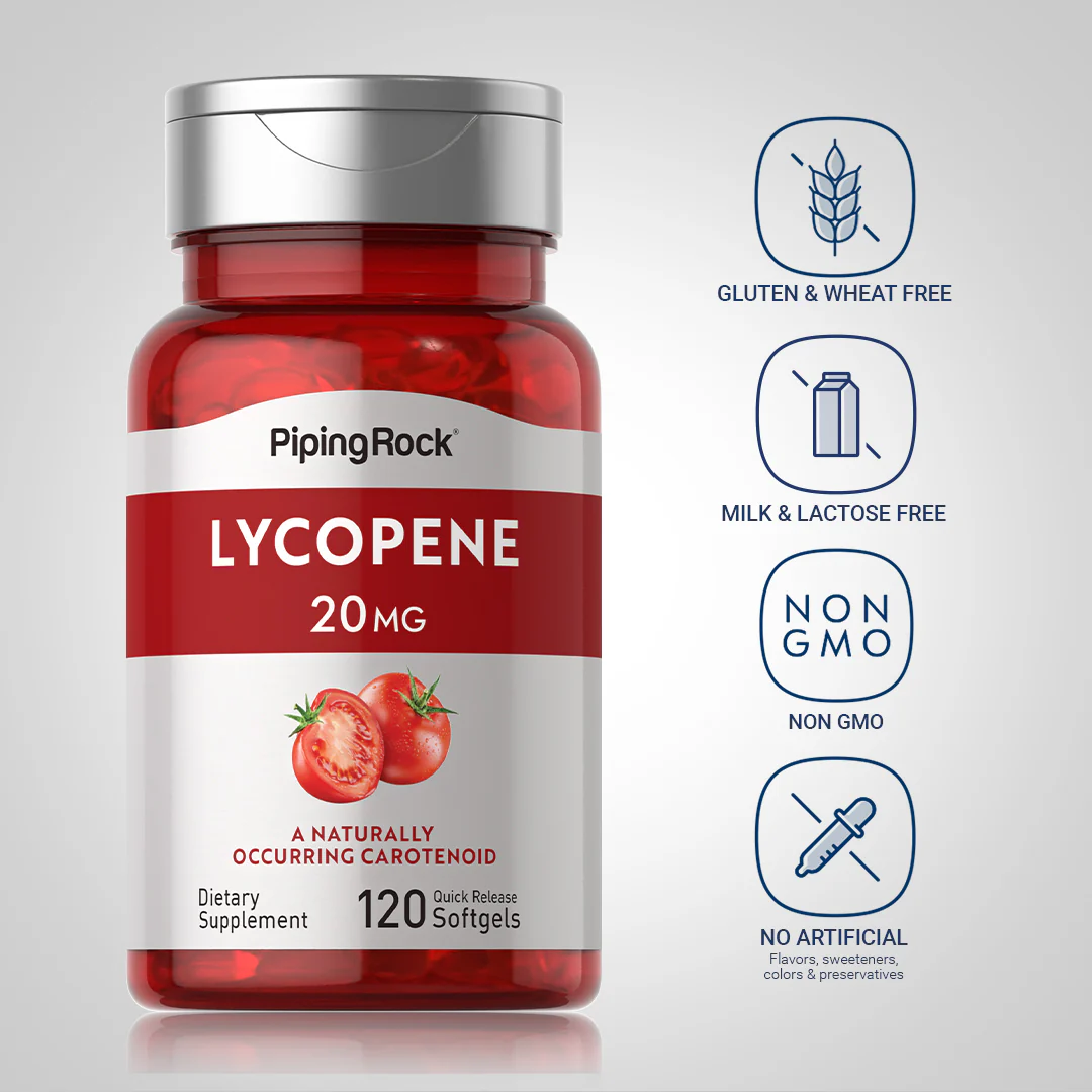 Lycopene, 20 mg, 120 Quick Release Softgels - Image 4