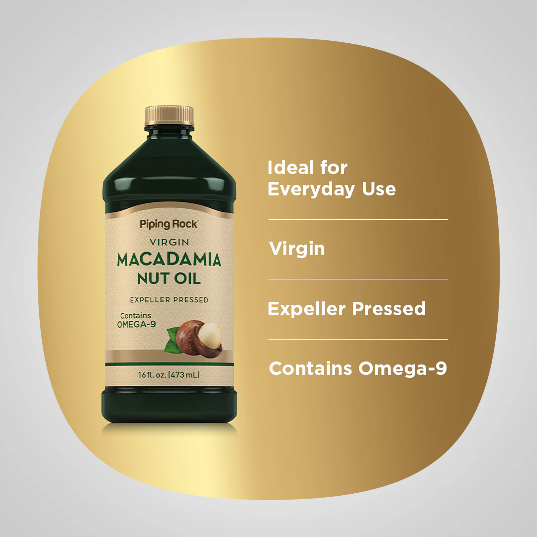 Macadamia Nut Oil, 16 fl oz (473 mL) Bottles, 3  Bottles - Image 3