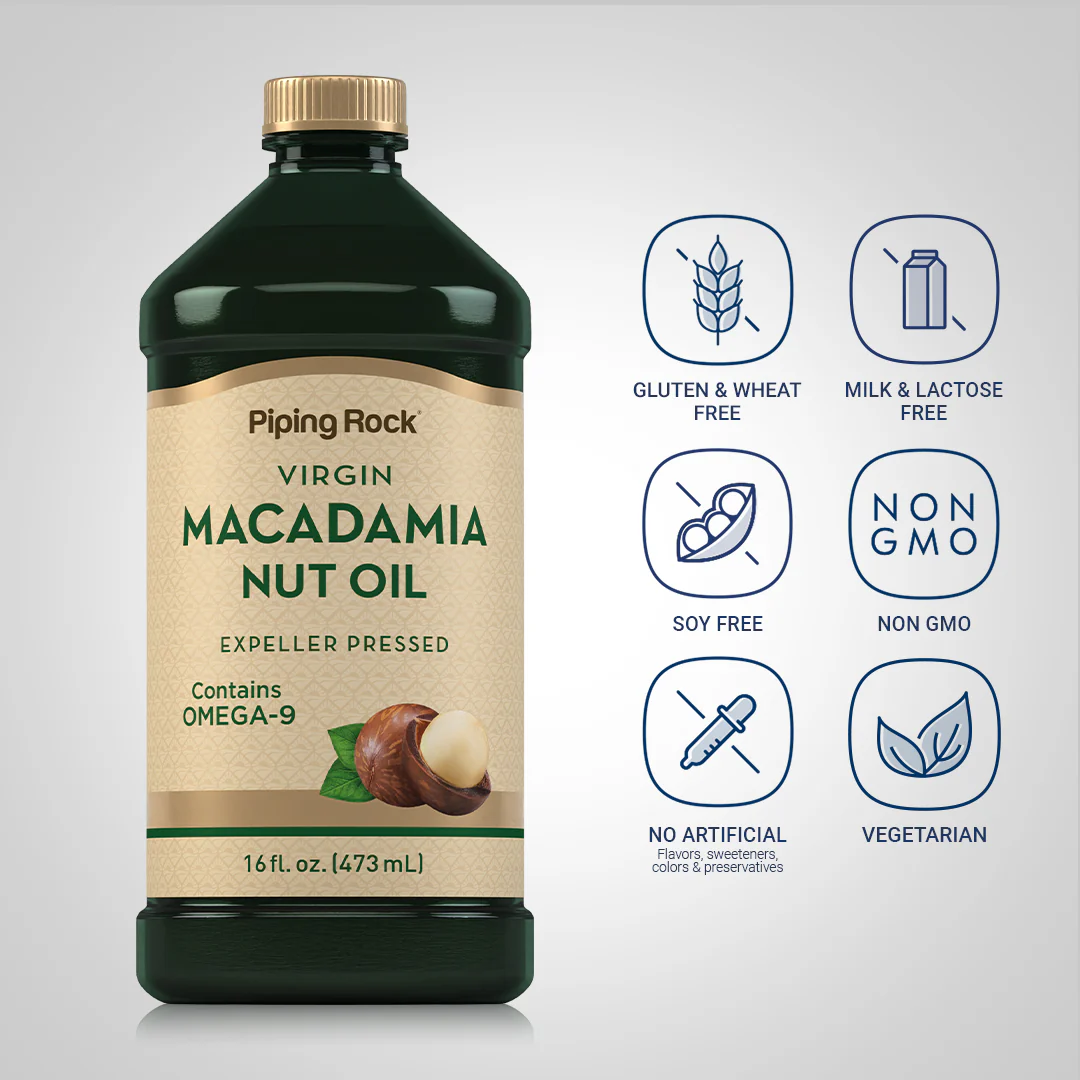 Macadamia Nut Oil, 16 fl oz (473 mL) Bottles, 3  Bottles - Image 4