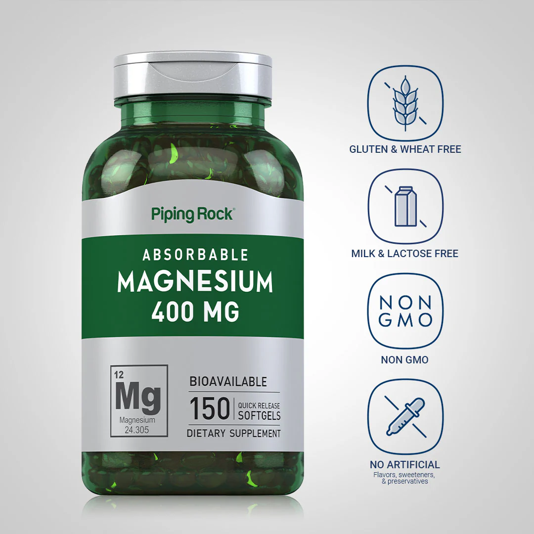 Magnesium, 400 mg, 150 Quick Release Softgels - Image 5