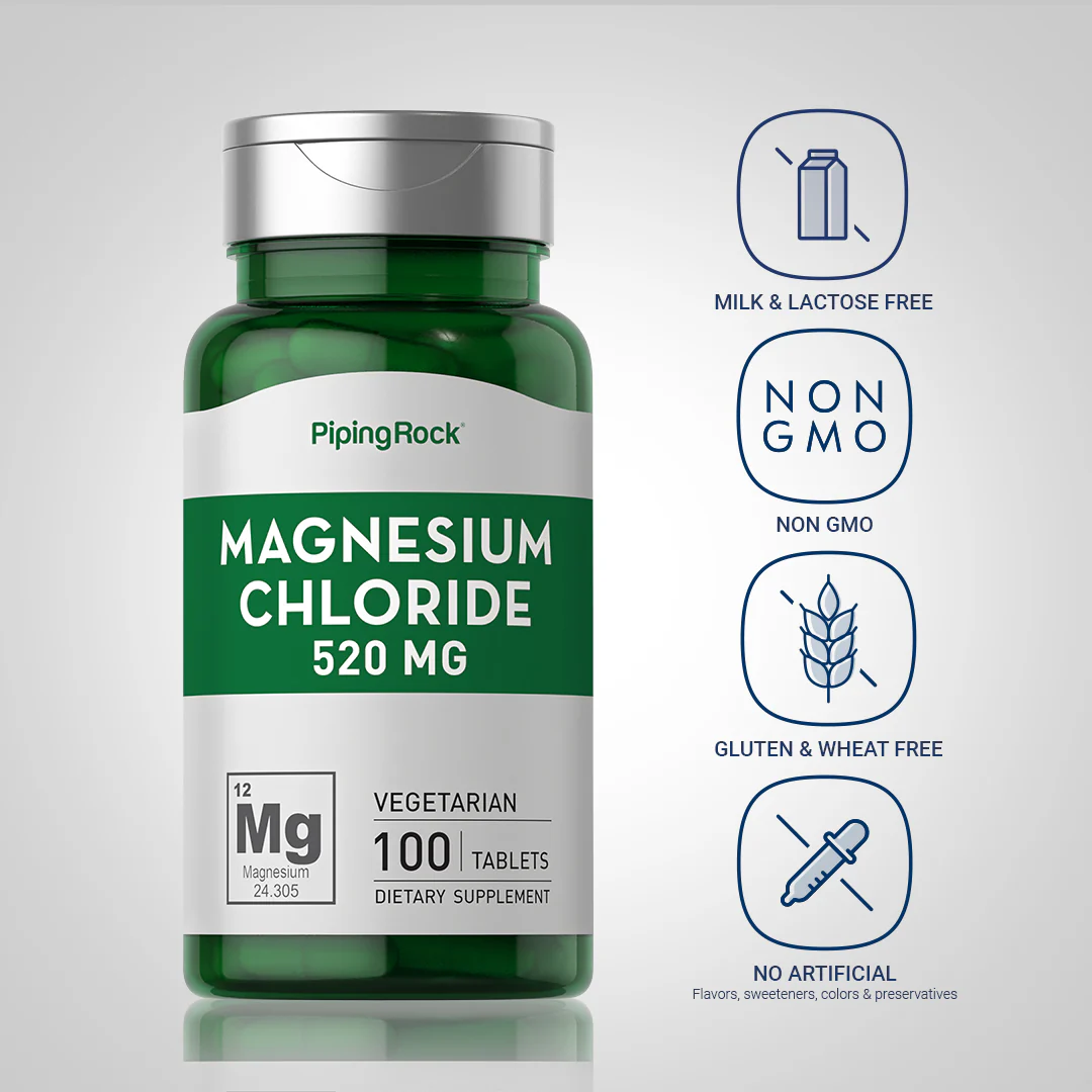 Magnesium Chloride, 520 mg, 100 Tablets, 2  Bottles - Image 5