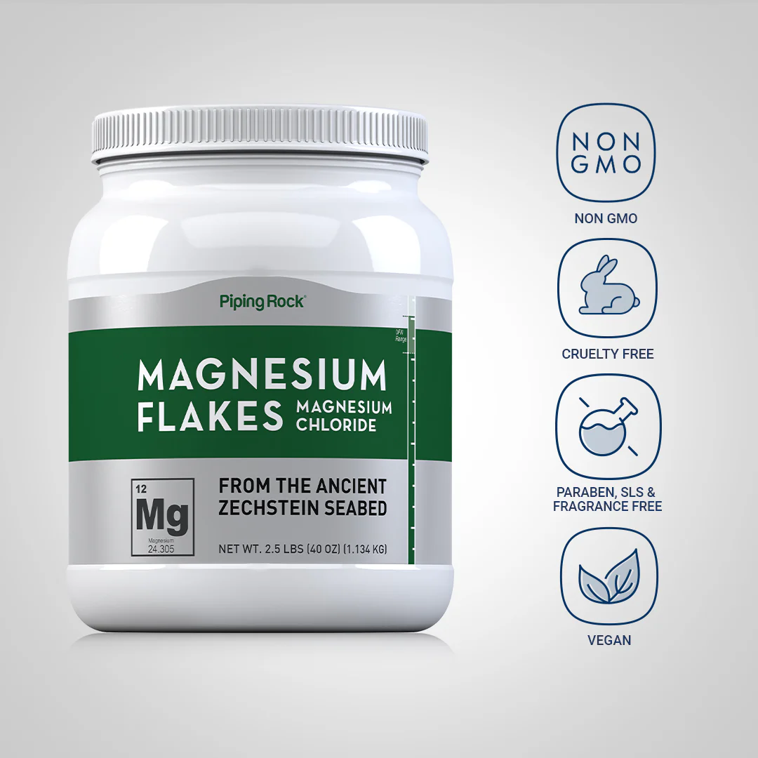 Magnesium Chloride Flakes from the Ancient Zechstein Sea, 2.5 lbs (40 oz) Bottle - Image 4