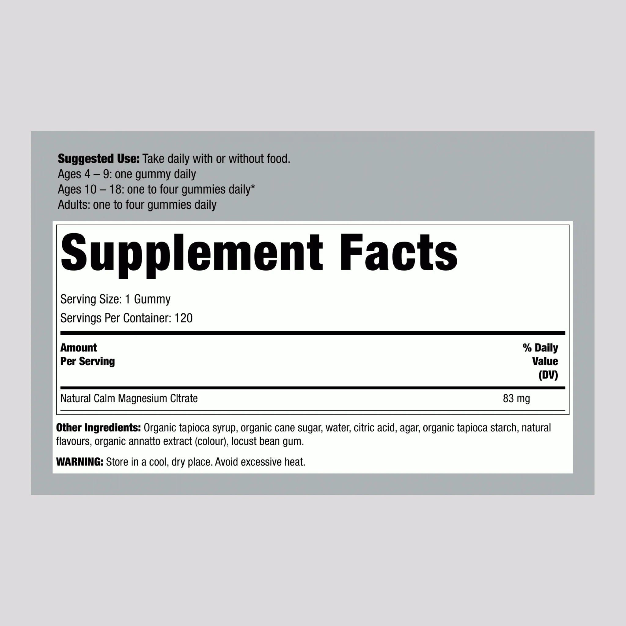 Magnesium Citrate (Orange), 120 Gummies - Image 2