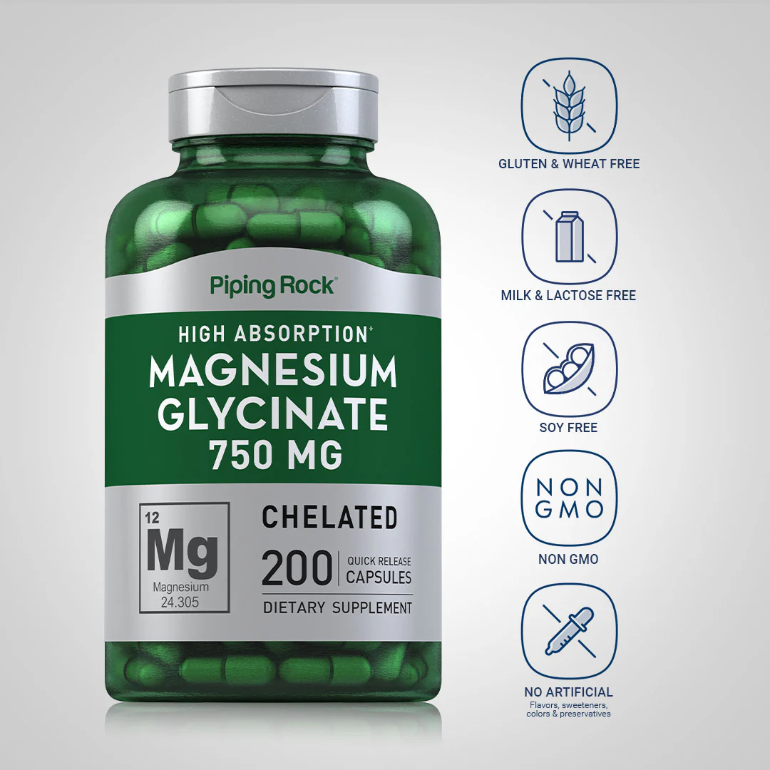 Magnesium Glycinate, 750 mg, 200 Quick Release Capsules - Image 4