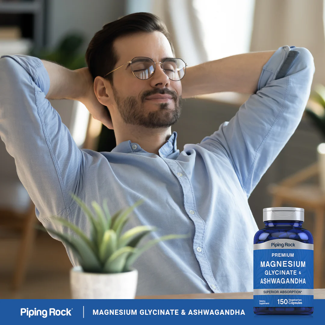 Magnesium Glycinate + Ashwagandha, 150 Vegetarian Capsules - Image 6