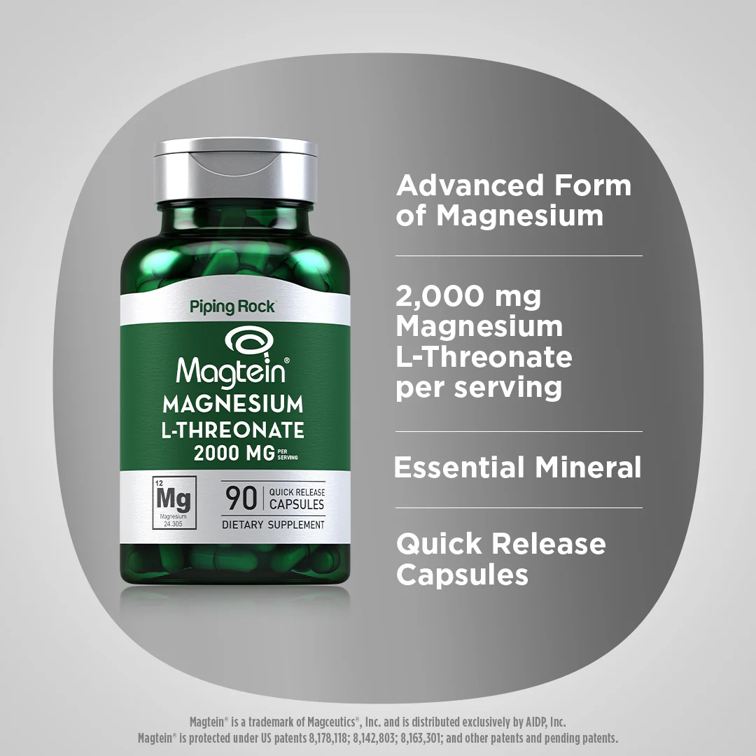 Magnesium L-Threonate  Magtein, 90 Quick Release Capsules - Image 4