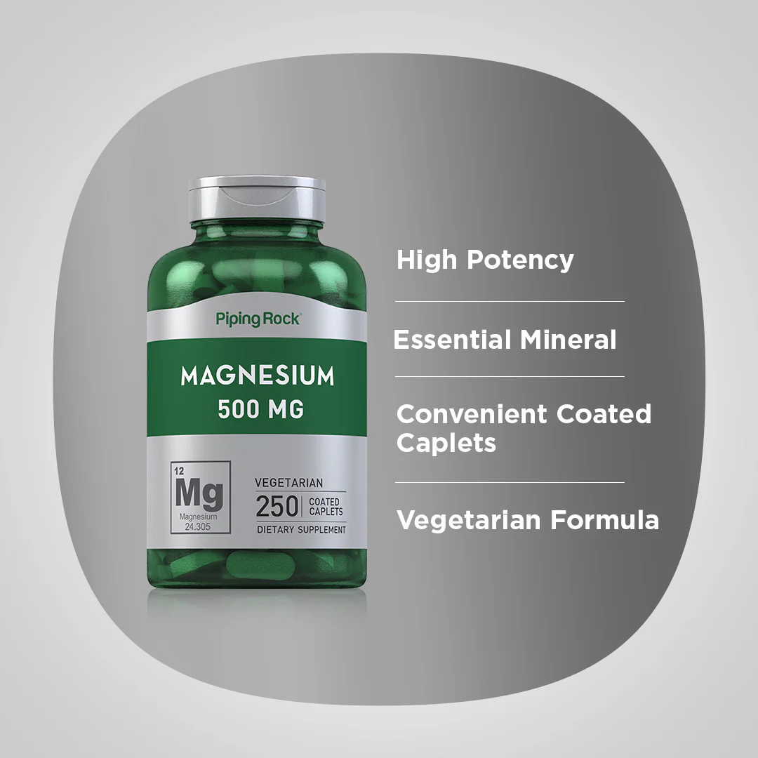 Magnesium Oxide, 500 mg, 250 Coated Caplets, 2  Bottles - Image 4
