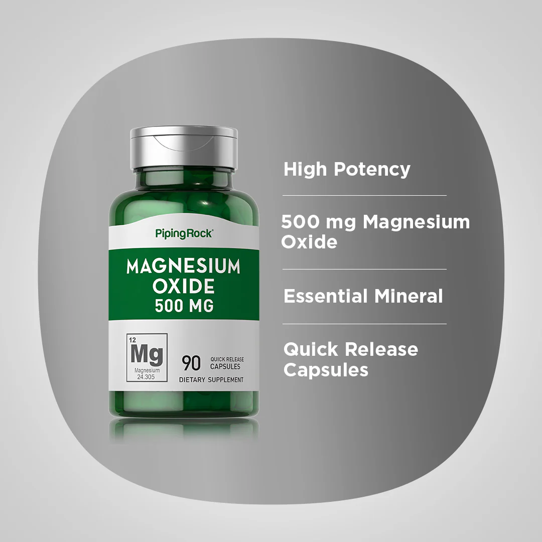 Magnesium Oxide, 500 mg, 90 Quick Release Capsules - Image 4