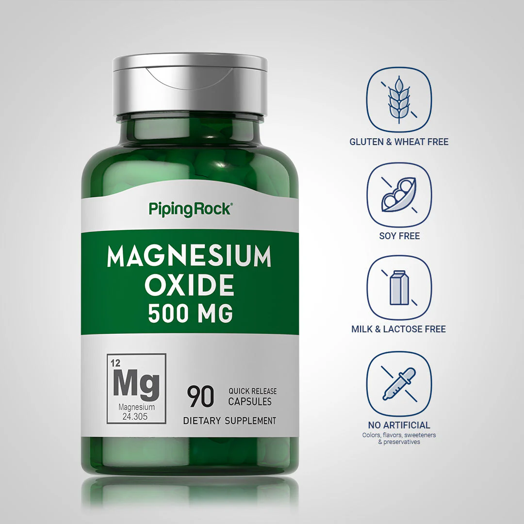 Magnesium Oxide, 500 mg, 90 Quick Release Capsules, 2  Bottles - Image 5