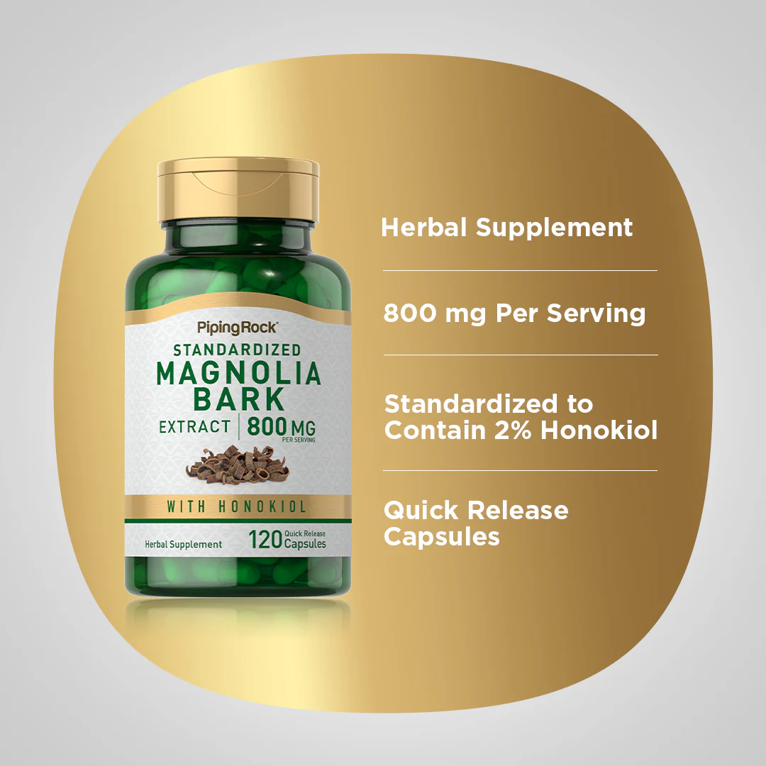 Magnolia Bark (Honokiol), 800 mg (per serving), 120 Quick Release Capsules - Image 4