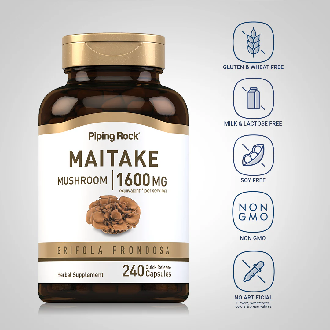 Maitake Mushroom Extract, 1,600 mg (per serving), 240 Quick Release Capsules - Image 5