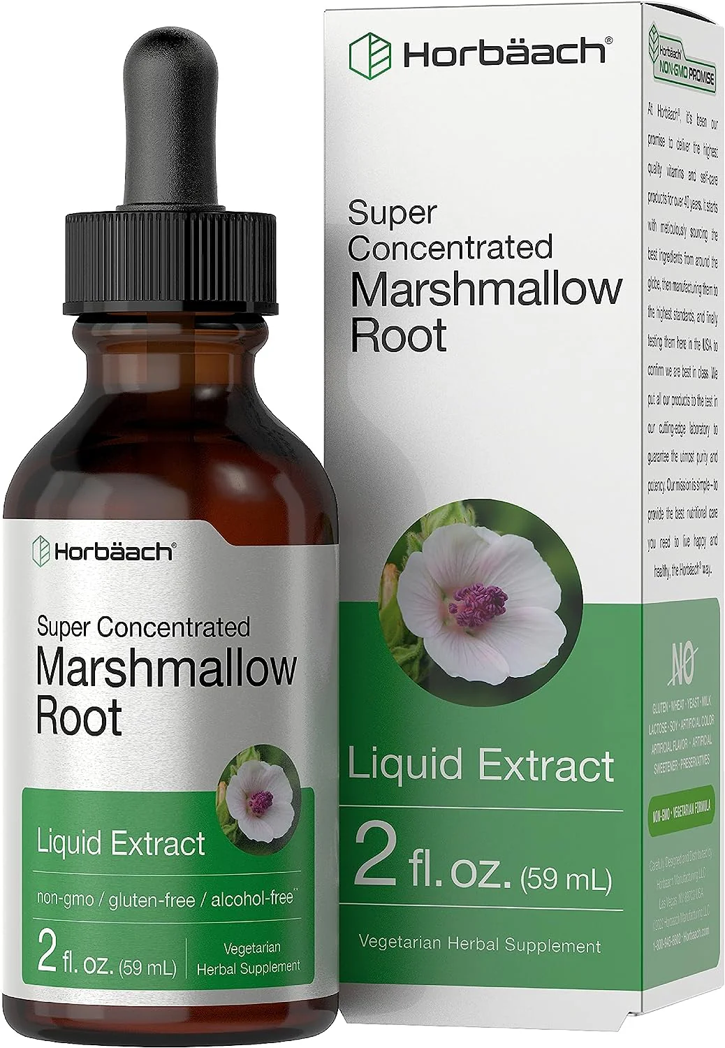 Marshmallow Root Liquid Extract Alcohol Free, 2 fl oz (59 mL) Dropper Bottle - Image 4
