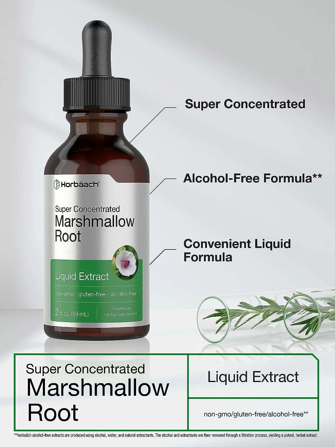 Marshmallow Root Liquid Extract Alcohol Free, 2 fl oz (59 mL) Dropper Bottle - Image 5