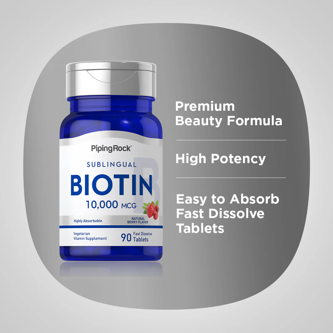 Max Biotin, 10,000 mcg, 90 Fast Dissolve Tablets - Image 3