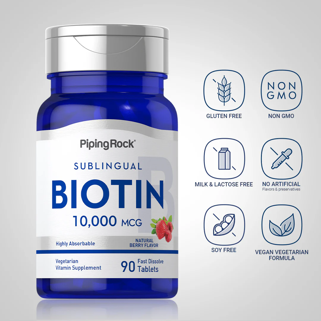Max Biotin, 10,000 mcg, 90 Fast Dissolve Tablets - Image 4