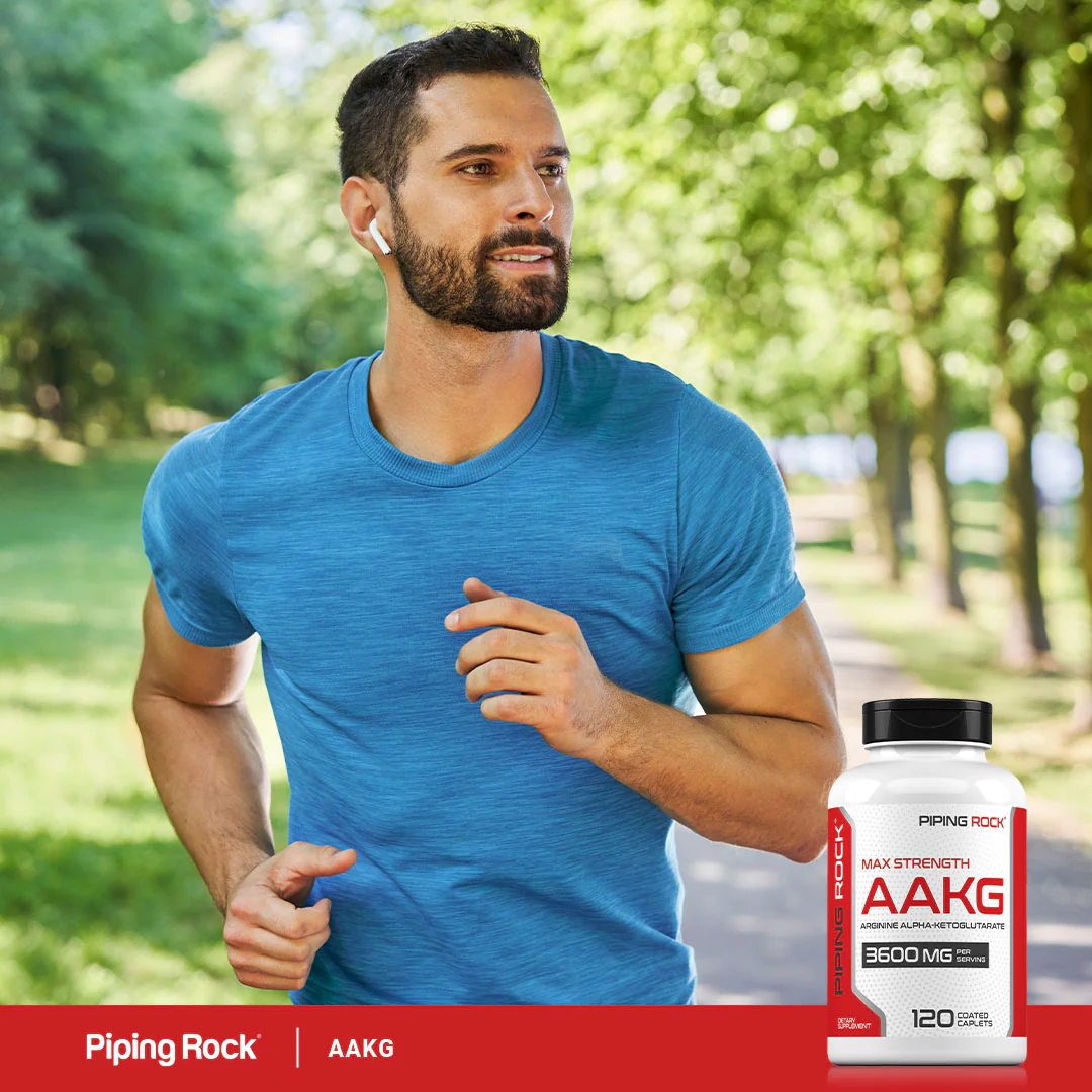 Max Strength AAKG Arginine Alpha-Ketoglutarate (Nitric Oxide Enhancer), 3600 mg (per serving), 120 Coated Caplets, 2  Bottles - Image 6