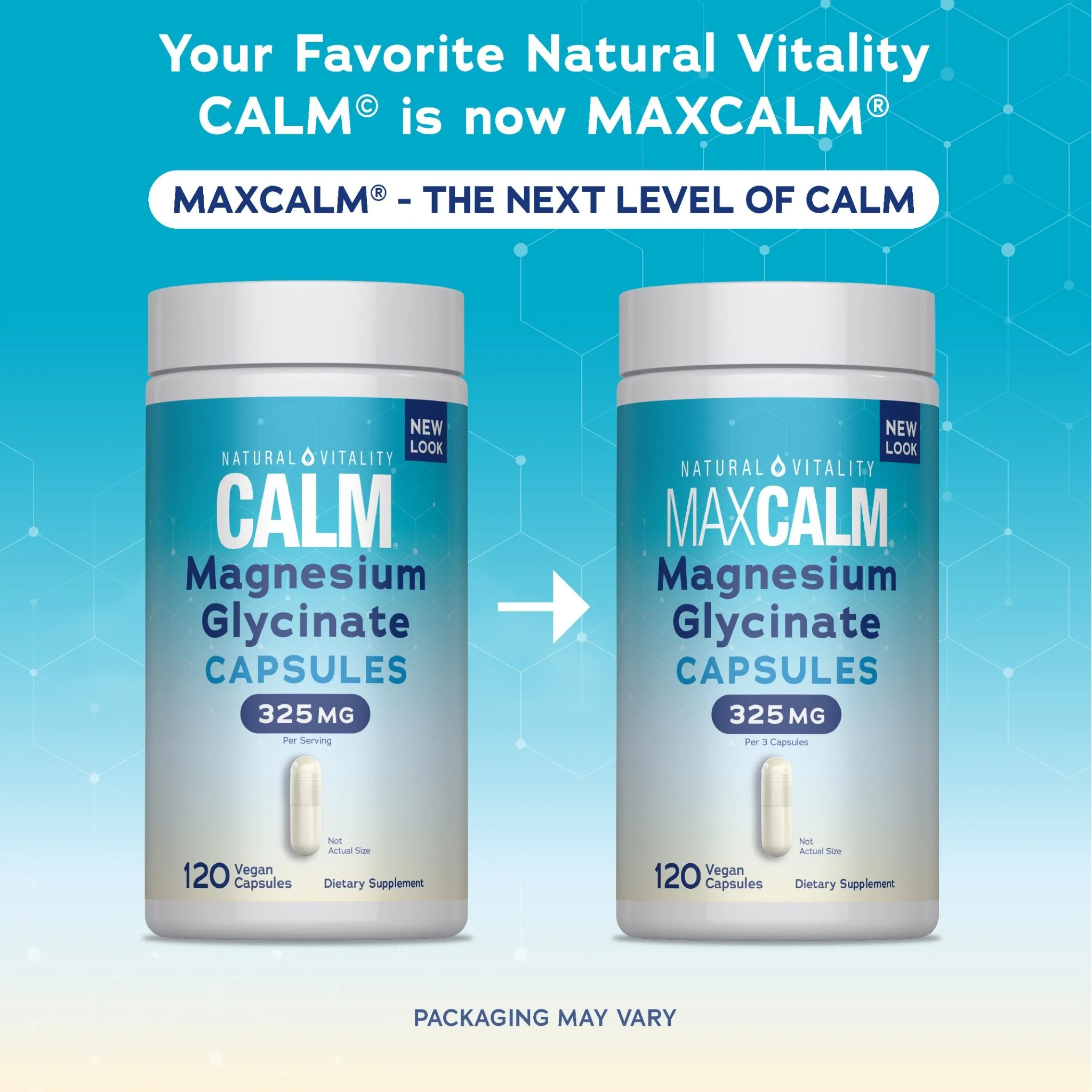 MAXCALM Magnesium Glycinate, 325 mg, 120 Vegan Capsules - Image 4