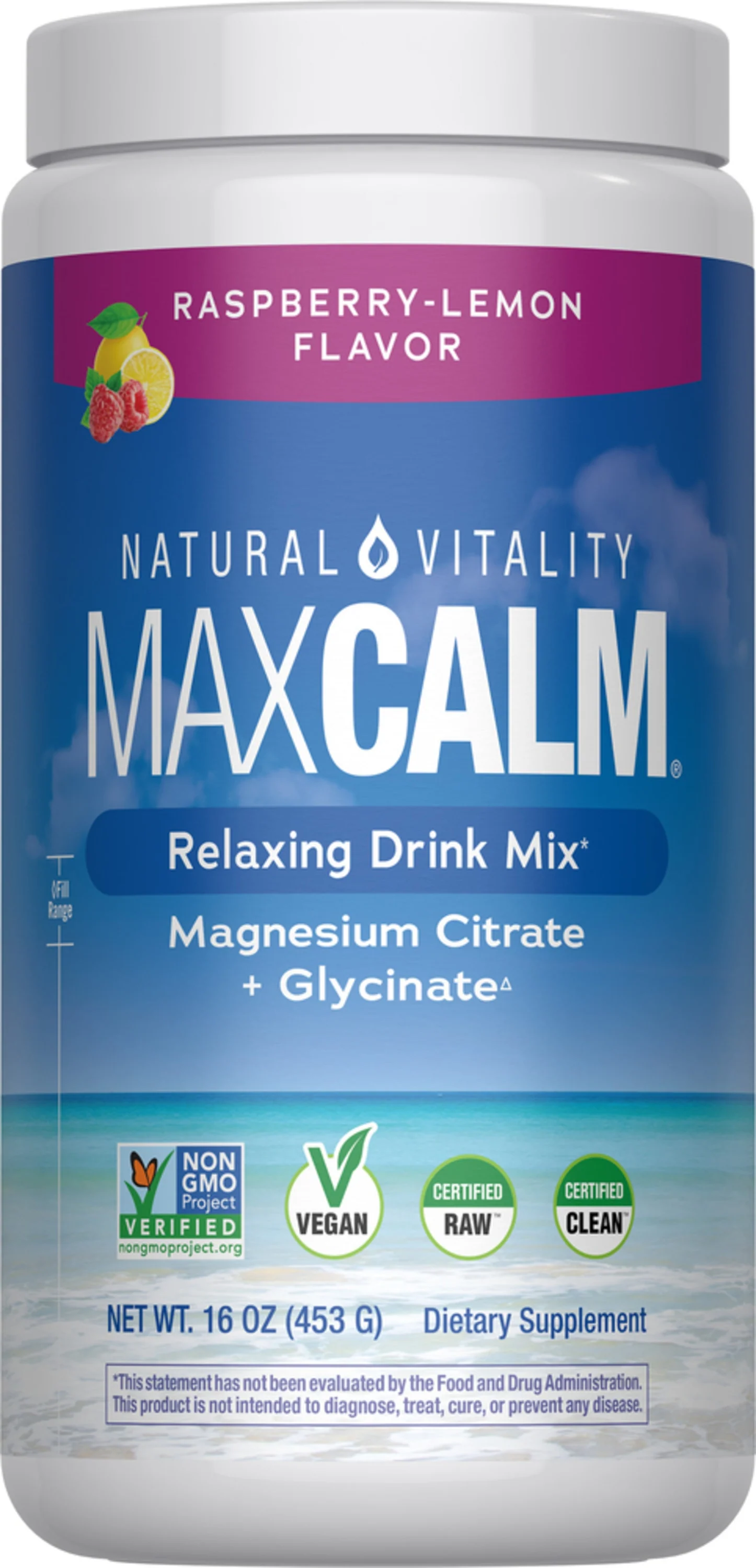 MAXCALM Powder Raspberry-Lemon, 16 oz (453 g) - Image 8
