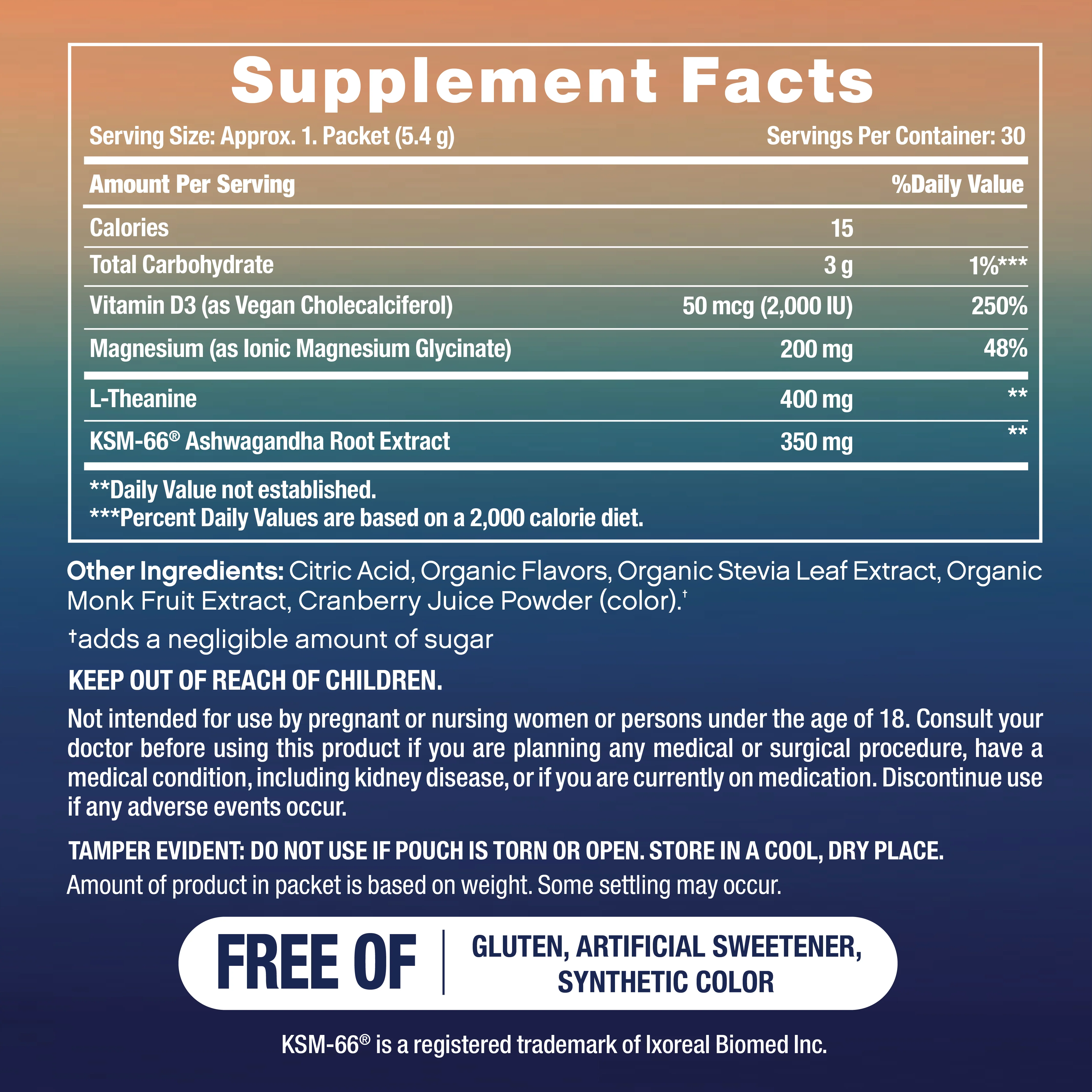 MaxCalm® Relaxing Drink Mix* Magnesium Glycinate Raspberry-Lemonade, 30 Stick Packs - Image 3