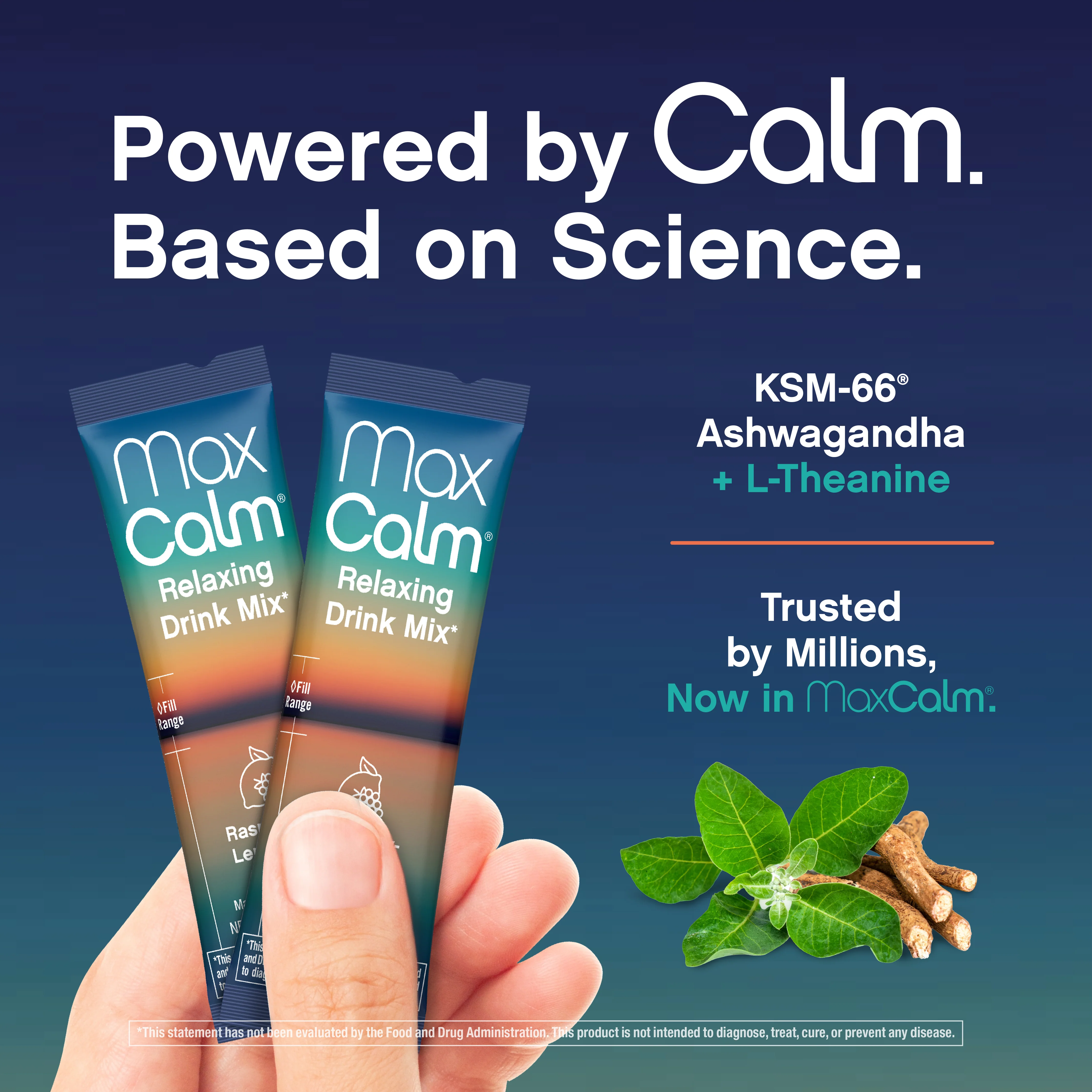 MaxCalm® Relaxing Drink Mix* Magnesium Glycinate Raspberry-Lemonade, 30 Stick Packs - Image 4