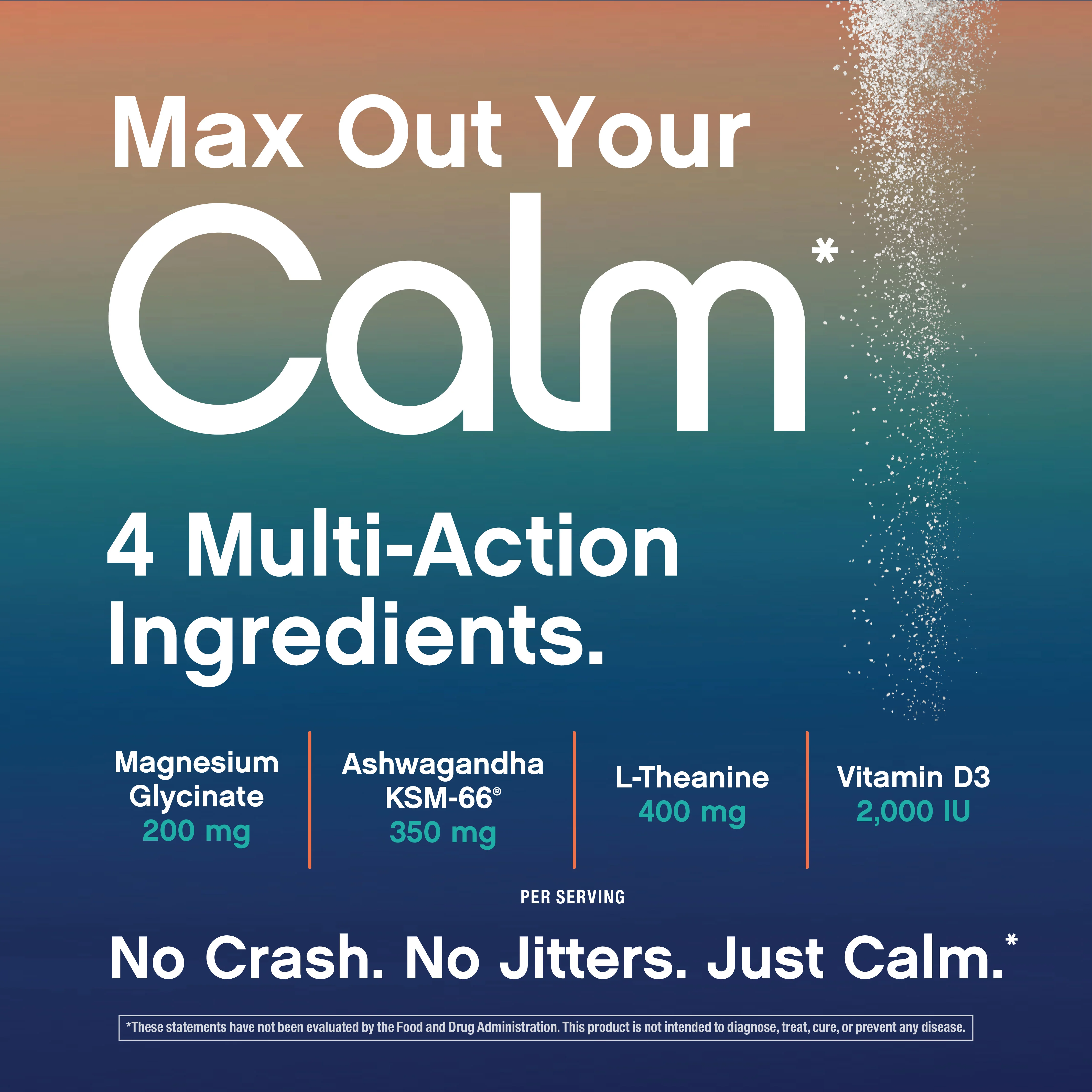MaxCalm® Relaxing Drink Mix* Magnesium Glycinate Raspberry-Lemonade, 8 oz (227 g) Bottle - Image 7