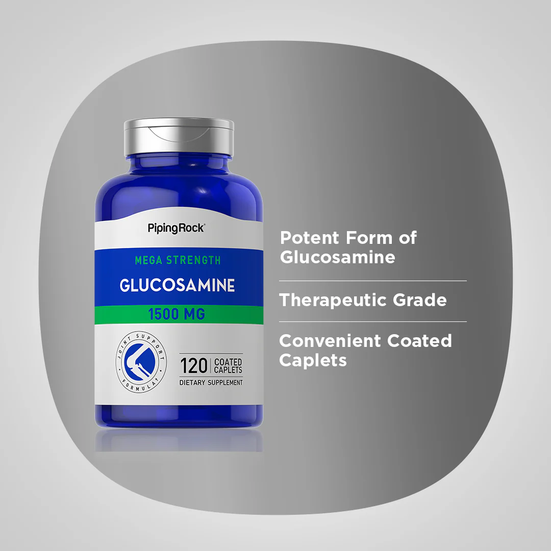 Mega Glucosamine HCI, 1500 mg, 120 Coated Caplets - Image 4