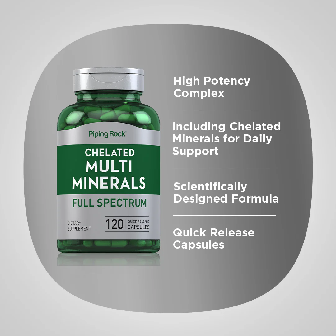 Mega Multi Chelated Minerals, 120 Quick Release Capsules - Image 3