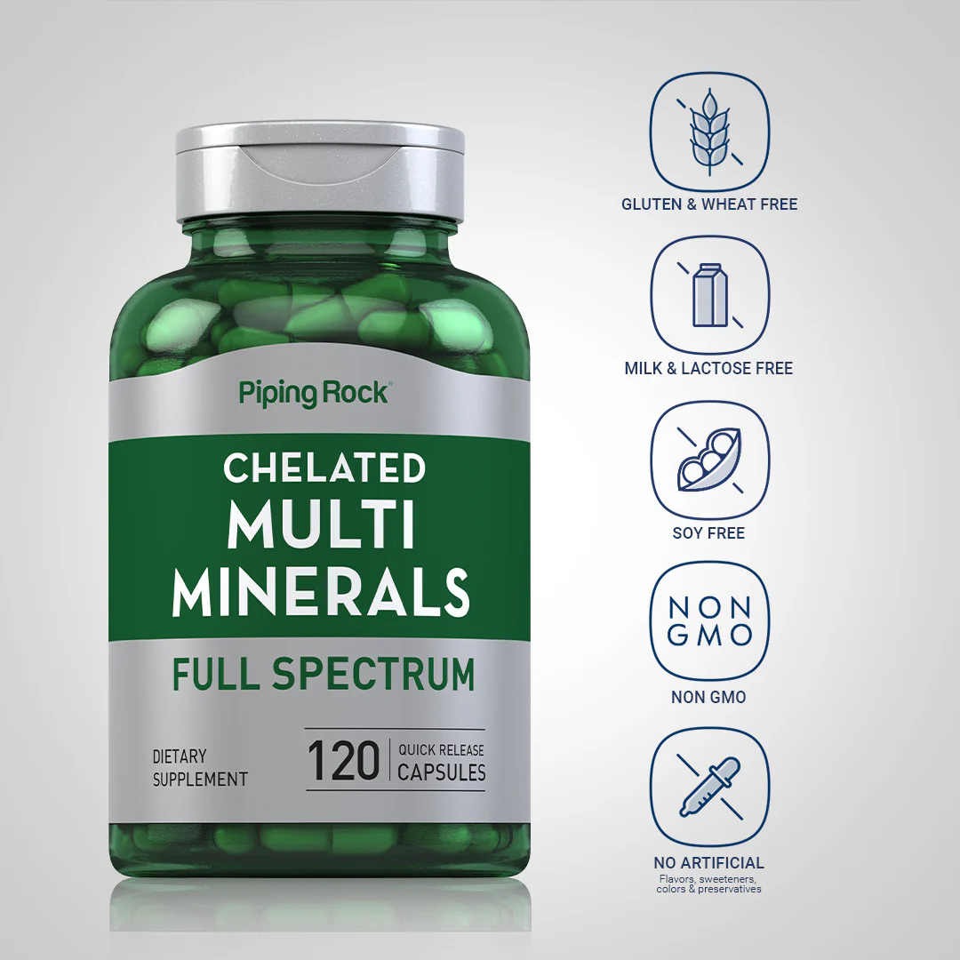 Mega Multi Chelated Minerals, 120 Quick Release Capsules, 2  Bottles - Image 4