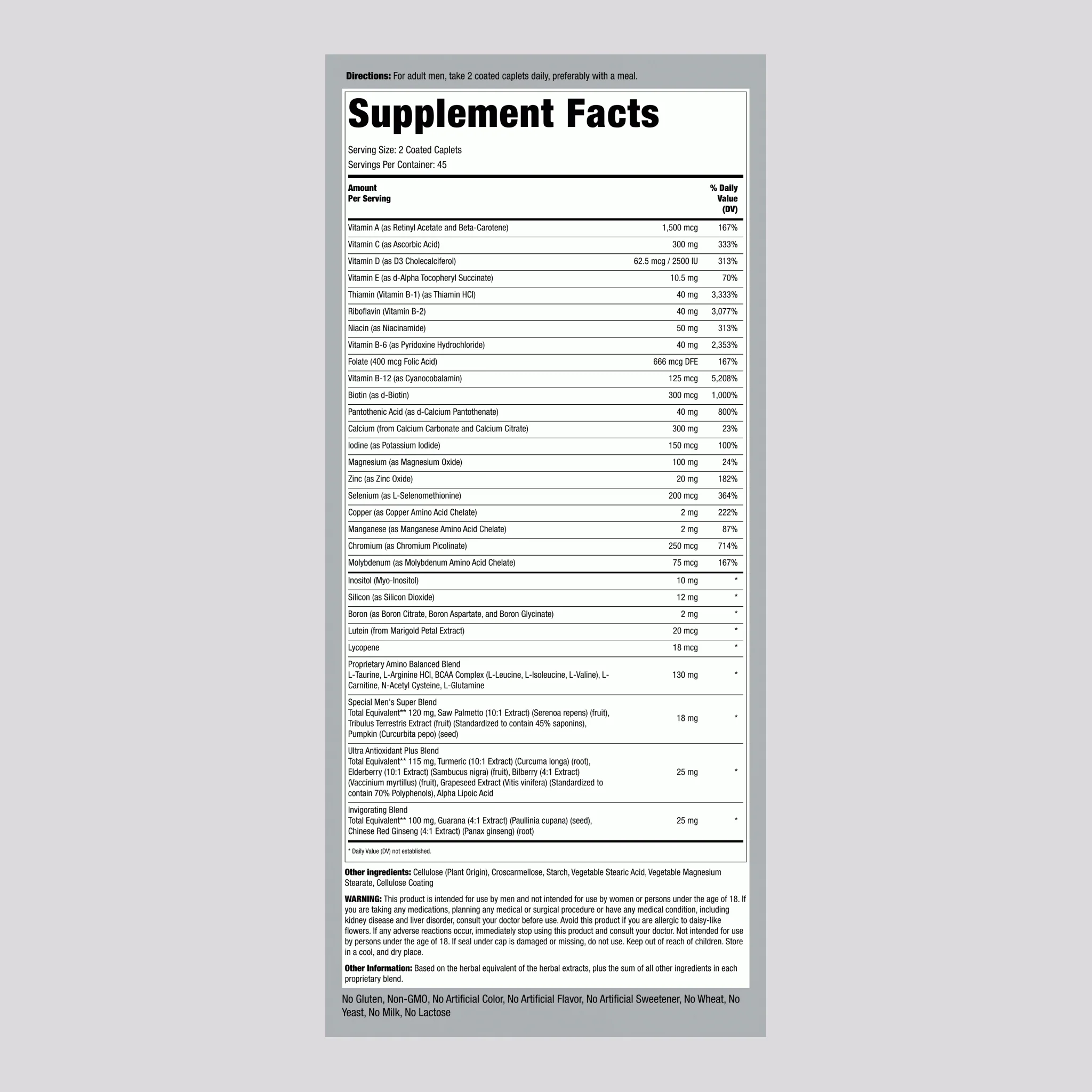Mega Multiple for Men, 90 Coated Caplets - Image 2