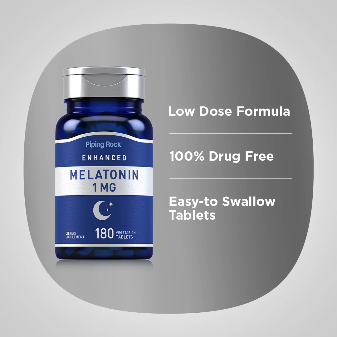 Melatonin, 1 mg, 180 Tablets - Image 4