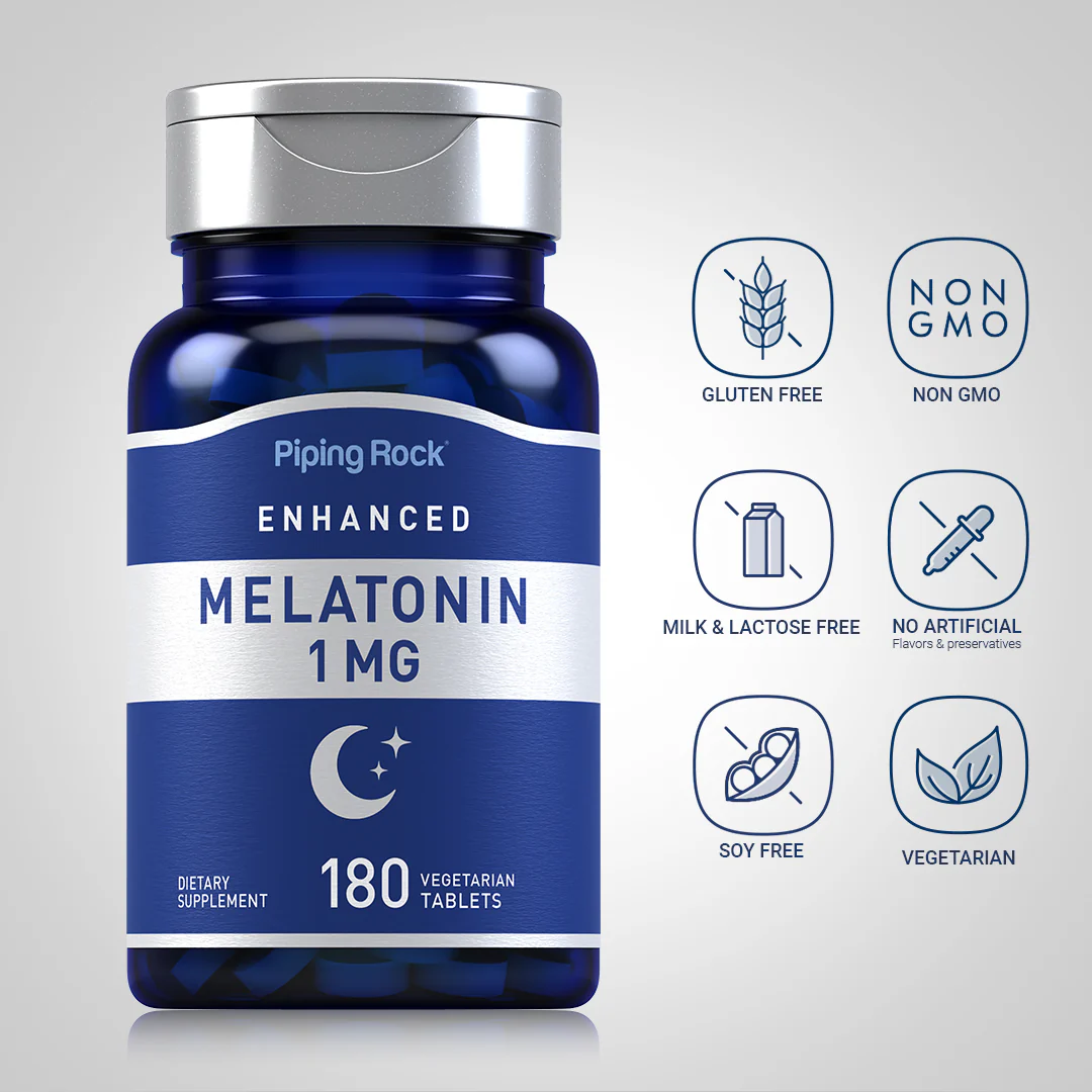 Melatonin, 1 mg, 180 Tablets - Image 5