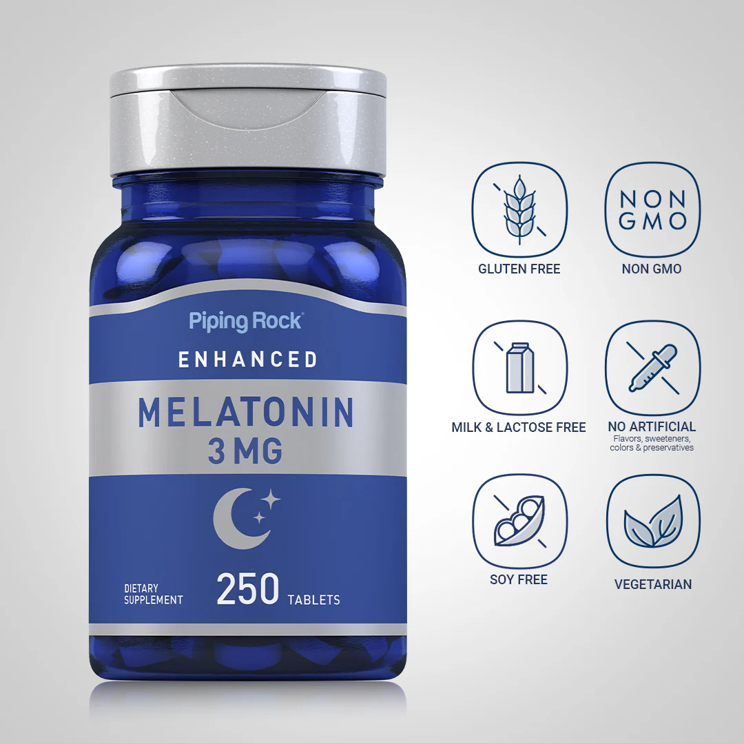 Melatonin, 3 mg, 250 Tablets, 2  Bottles - Image 5