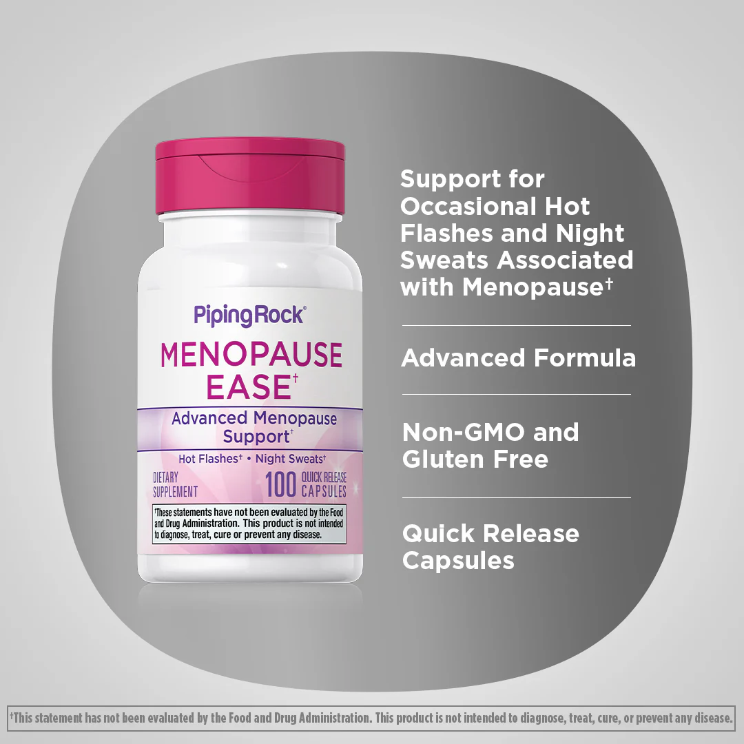 Menopause Ease, 100 Quick Release Capsules, 2  Bottles - Image 3