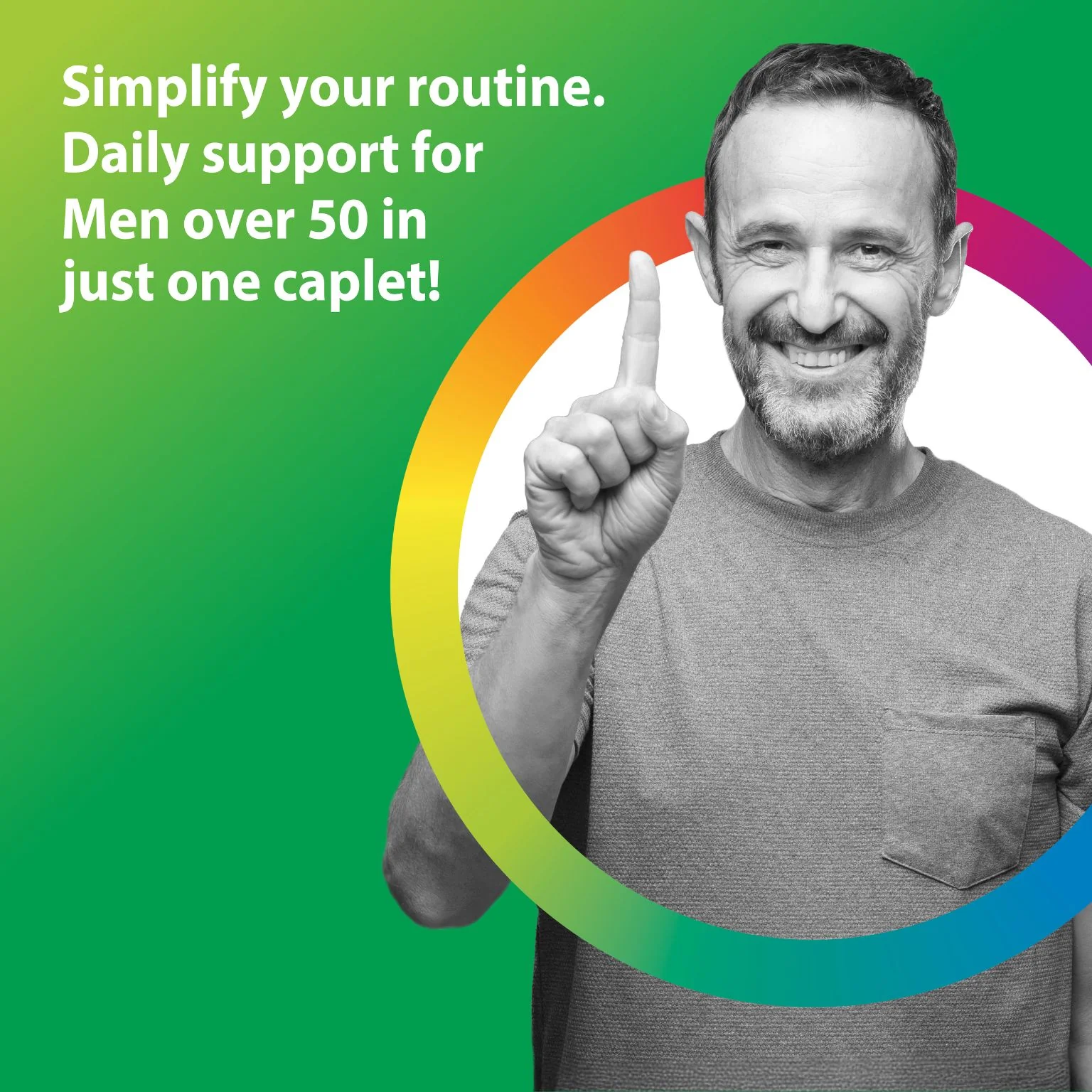 Men's One 50+ plus Real Food Nutrients, 120 Vegetarian Caplets - Image 7