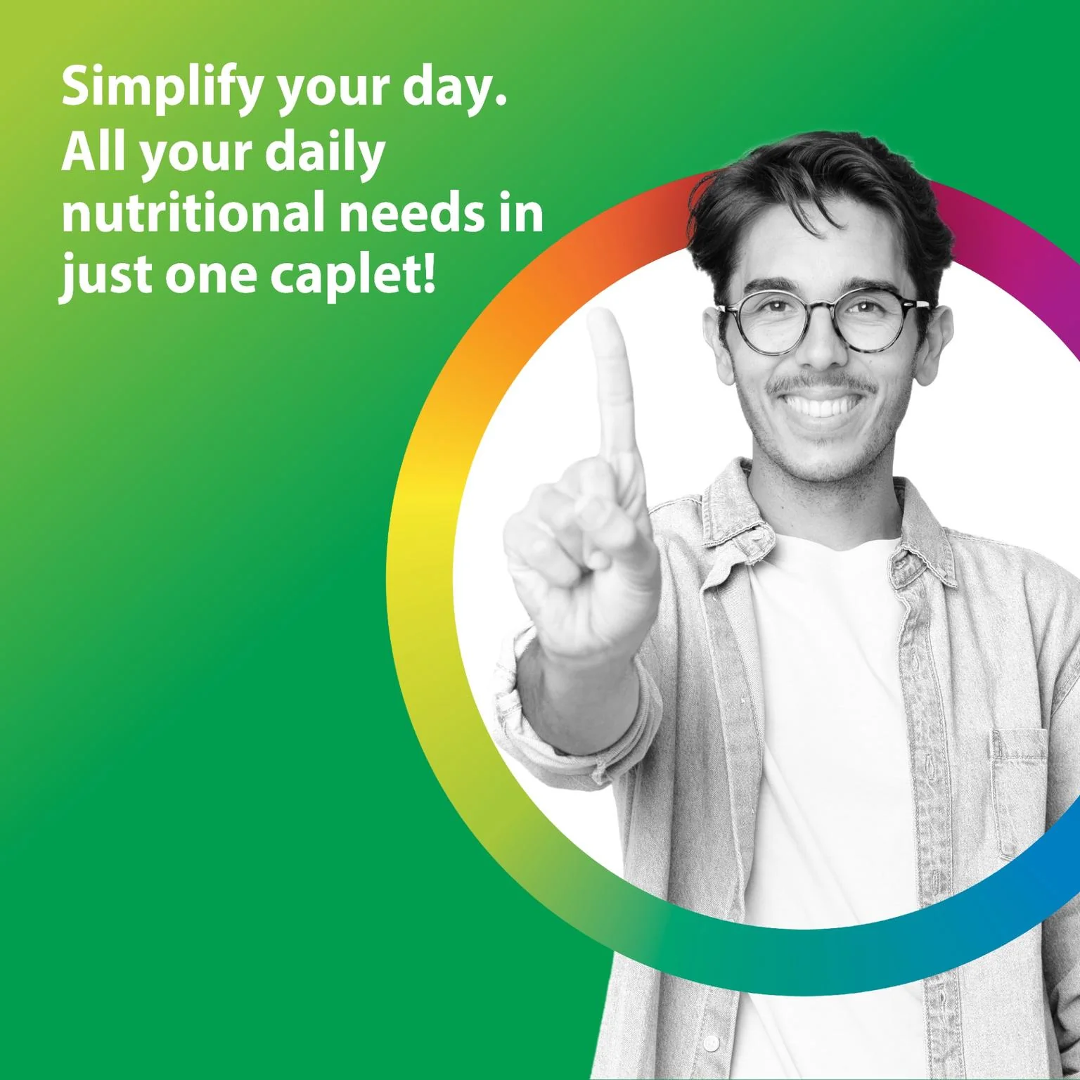 Men's One + Real Food Nutrients, 60 Vegetarian Caplets - Image 7