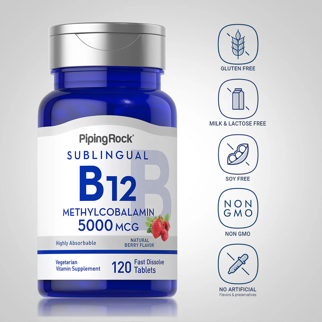 Methylcobalamin B-12 (Sublingual), 5000 mcg, 120 Fast Dissolve Tablets - Image 5
