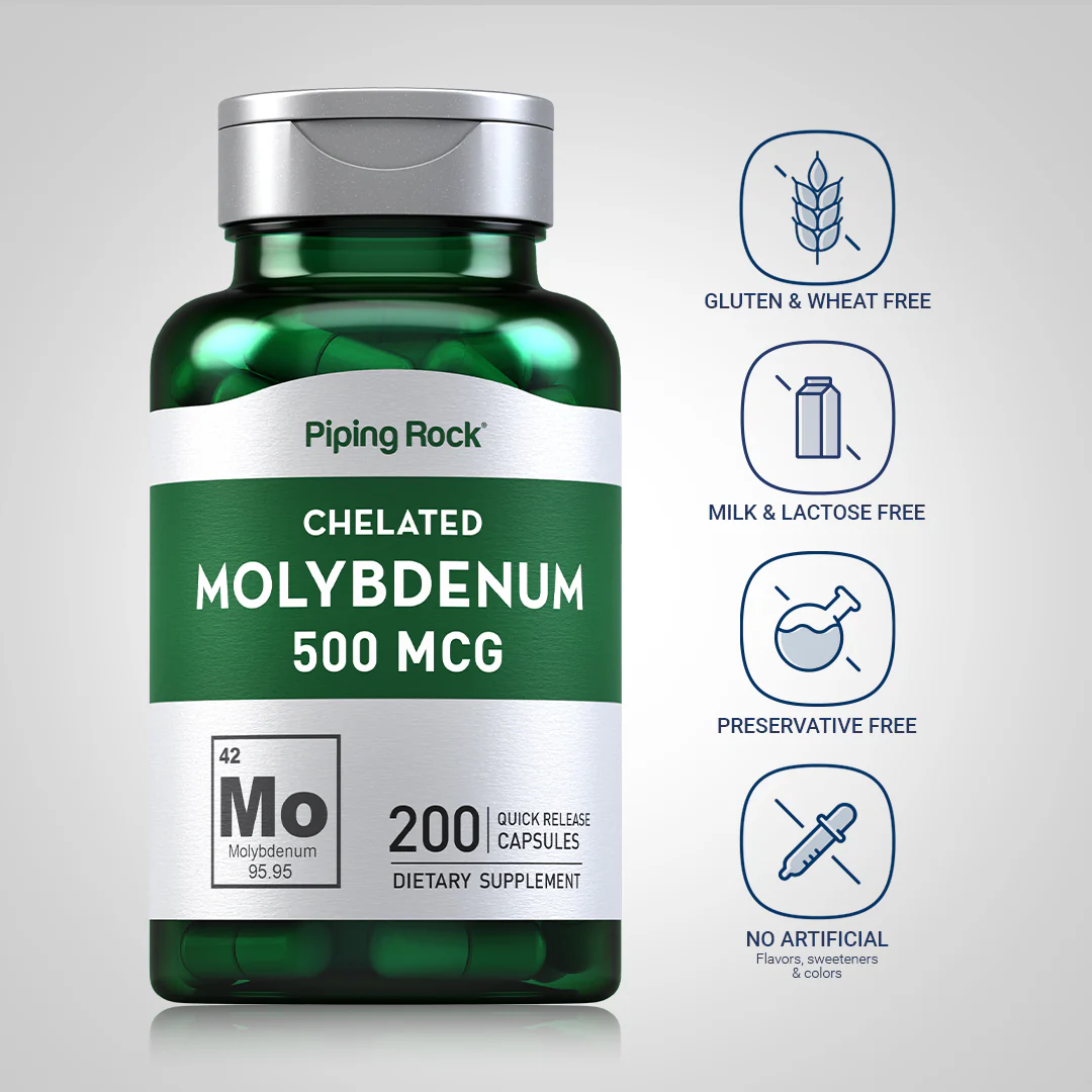 Molybdenum, 500 mcg, 200 Quick Release Capsules, 2  Bottles - Image 5