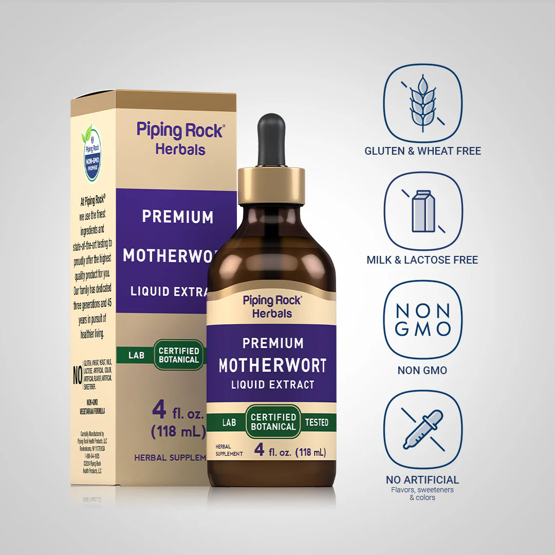 Motherwort Liquid Extract, 4 fl oz (118 mL) Dropper Bottle - Image 4