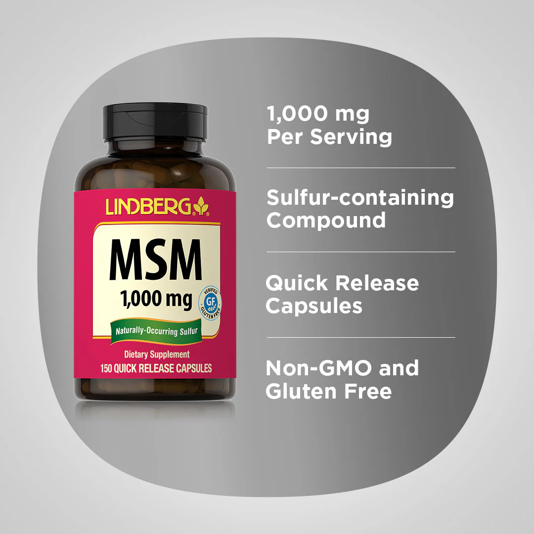 MSM, 1000 mg, 150 Quick Release Capsules - Image 4