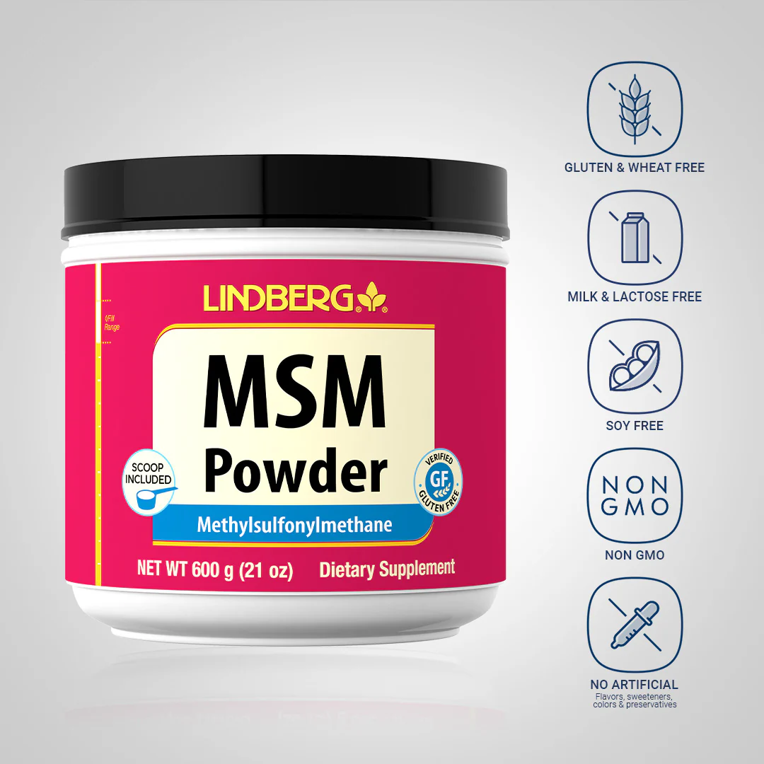 MSM (Methylsulfonylmethane) Powder, 4000 mg (per serving), 21 oz (600 g) Bottle, 2  Bottles - Image 4