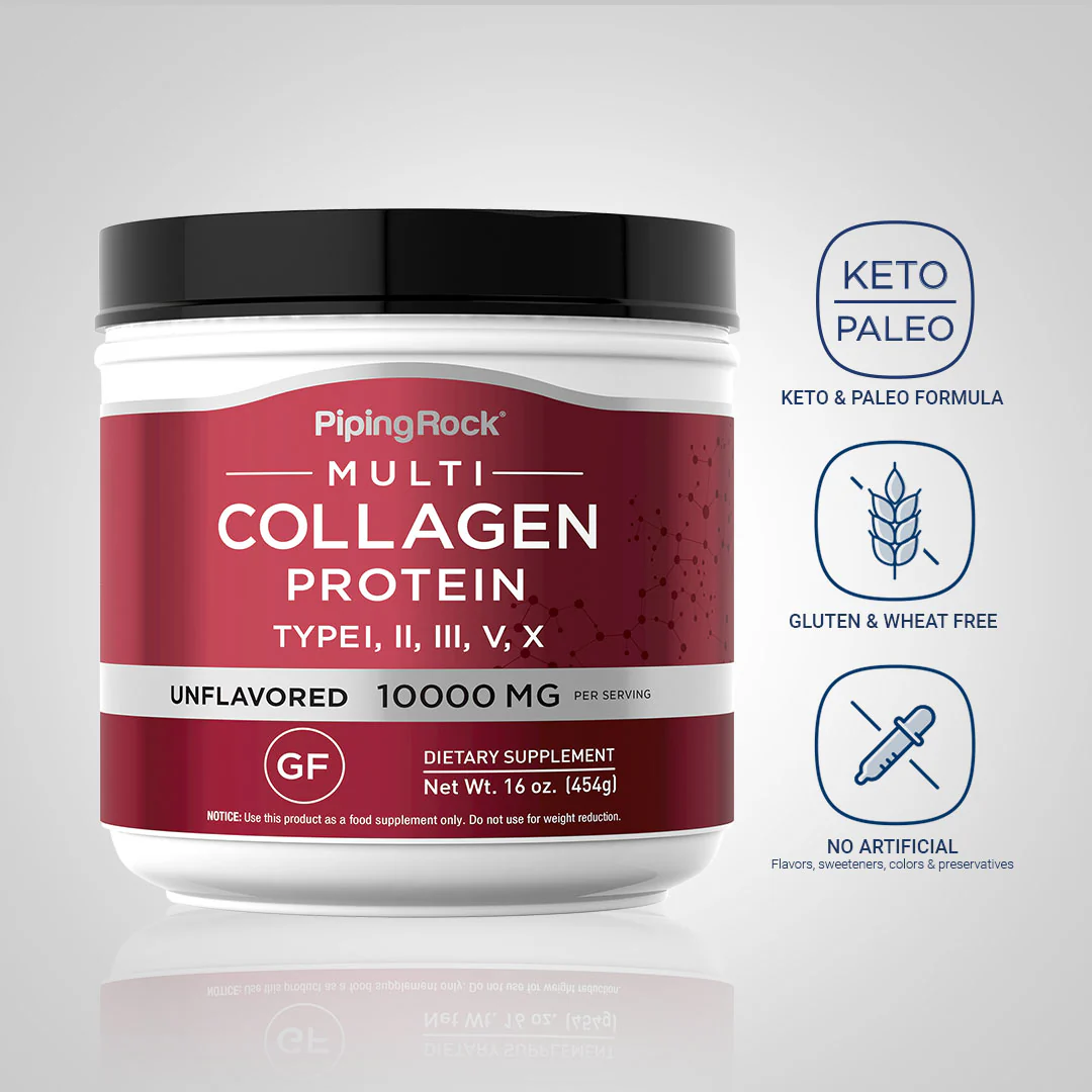 Multi Collagen Protein Powder, 10,000 mg (per serving), 16 oz (454 g) Bottle - Image 6