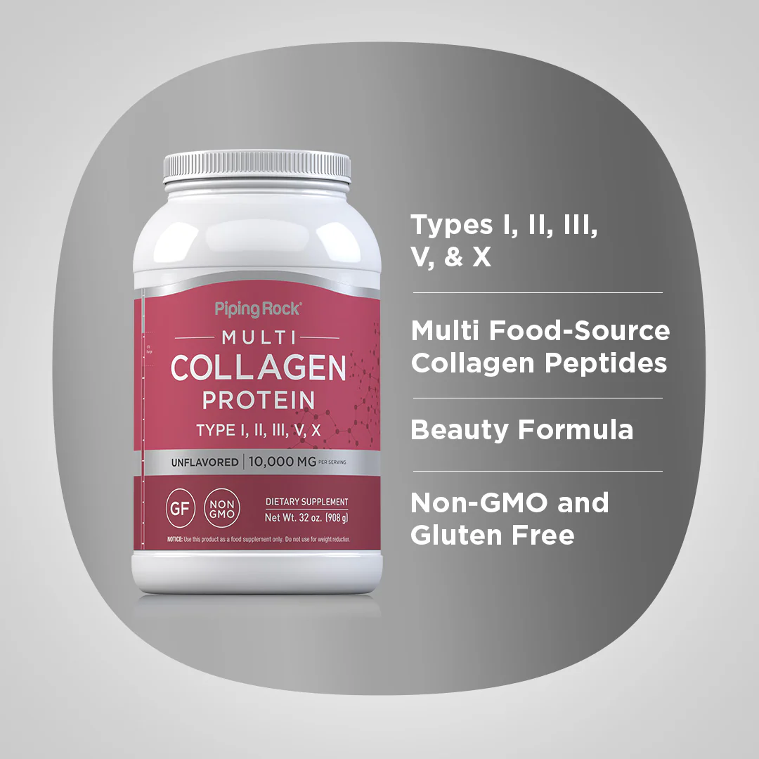 Multi Collagen Protein Powder, 10,000 mg (per serving), 32 oz (908 g) Bottle - Image 3
