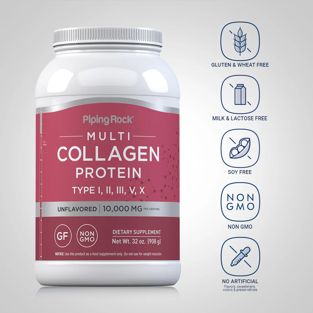 Multi Collagen Protein Powder, 10,000 mg (per serving), 32 oz (908 g) Bottle - Image 4