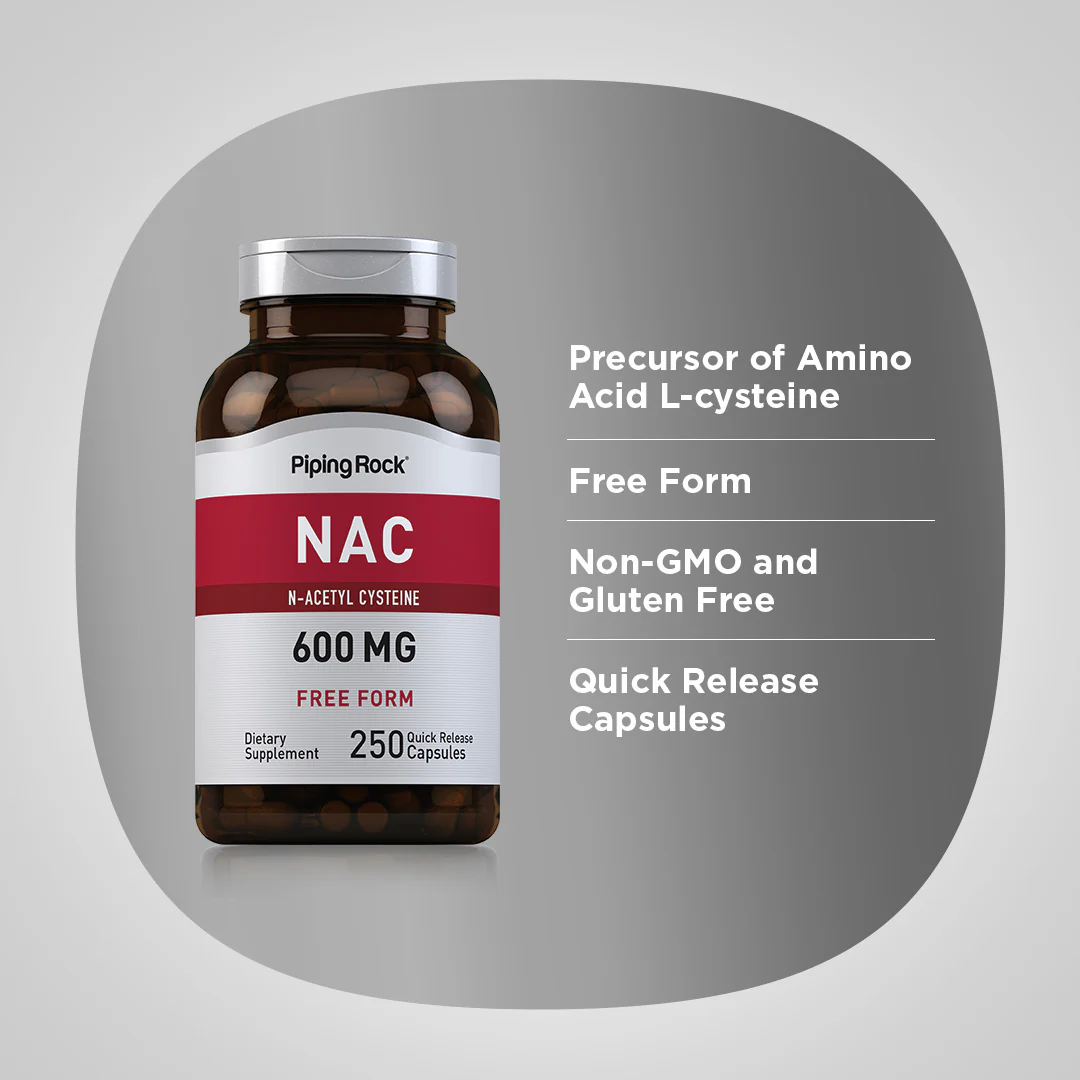 N-Acetyl Cysteine (NAC), 600 mg, 250 Quick Release Capsules - Image 4