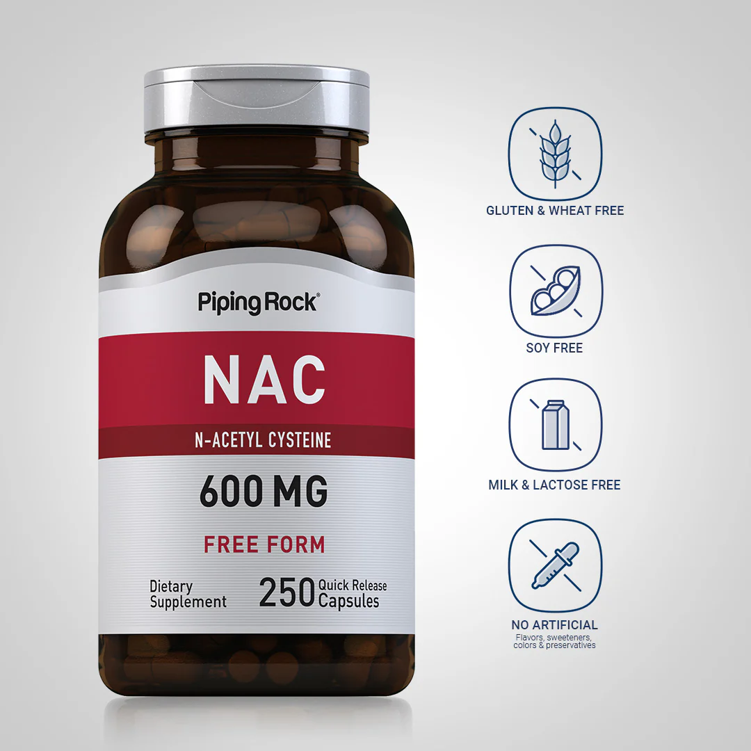N-Acetyl Cysteine (NAC), 600 mg, 250 Quick Release Capsules - Image 5