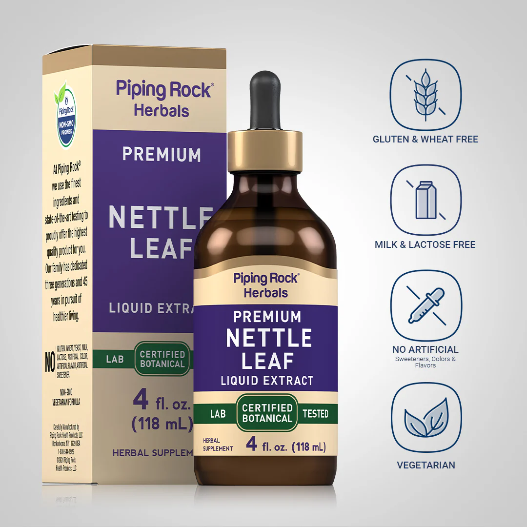 Nettle Leaf Liquid Extract Alcohol Free, 4 fl oz (118 mL) Dropper Bottle - Image 4
