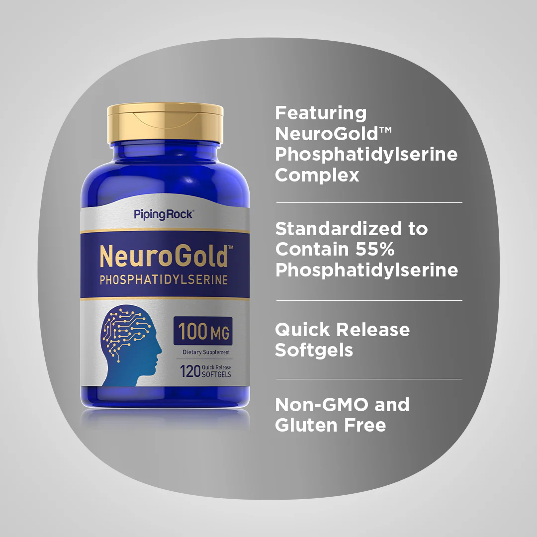 NeuroGold Phosphatidylserine, 100 mg, 120 Quick Release Softgels - Image 3