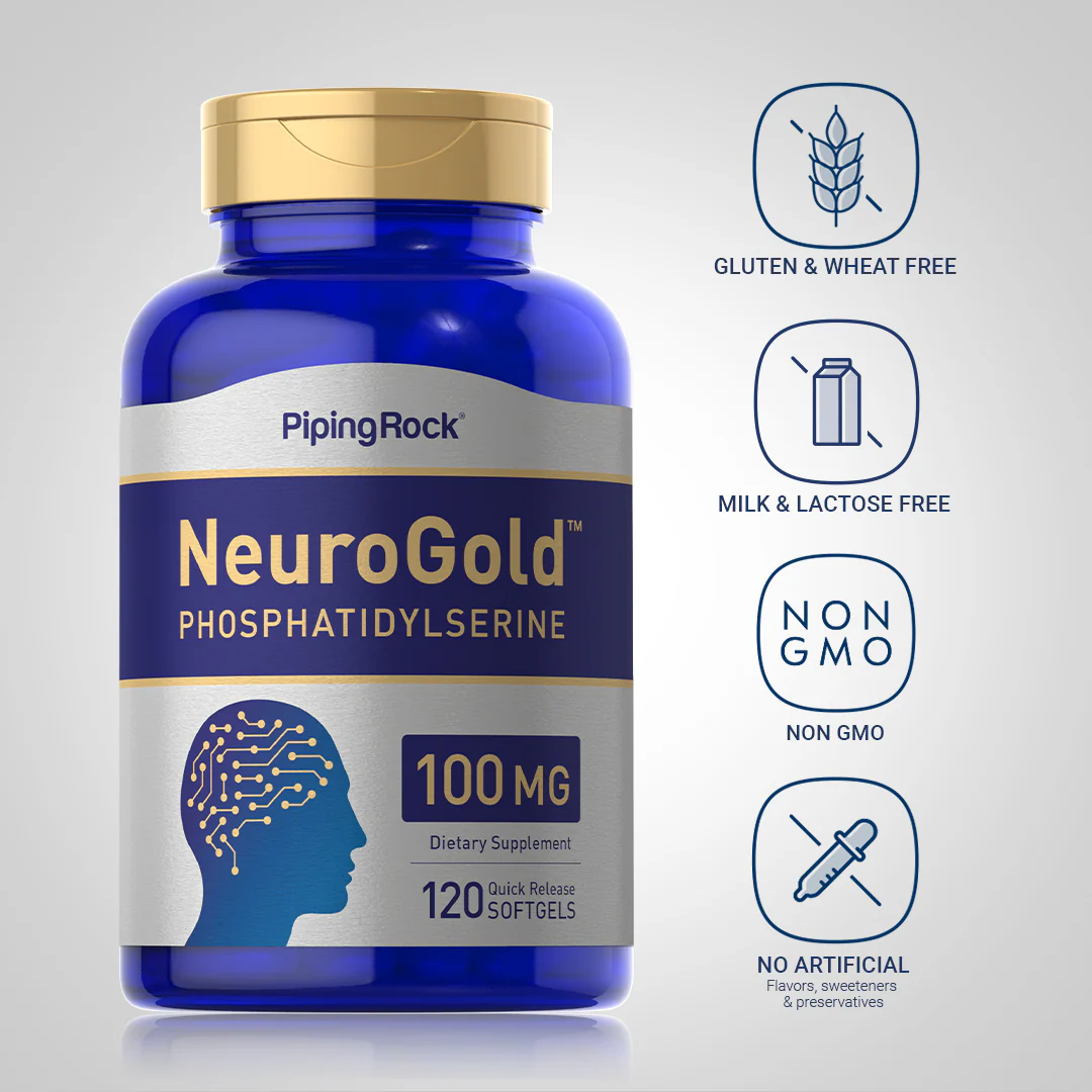 NeuroGold Phosphatidylserine, 100 mg, 120 Quick Release Softgels, 2  Bottles - Image 4