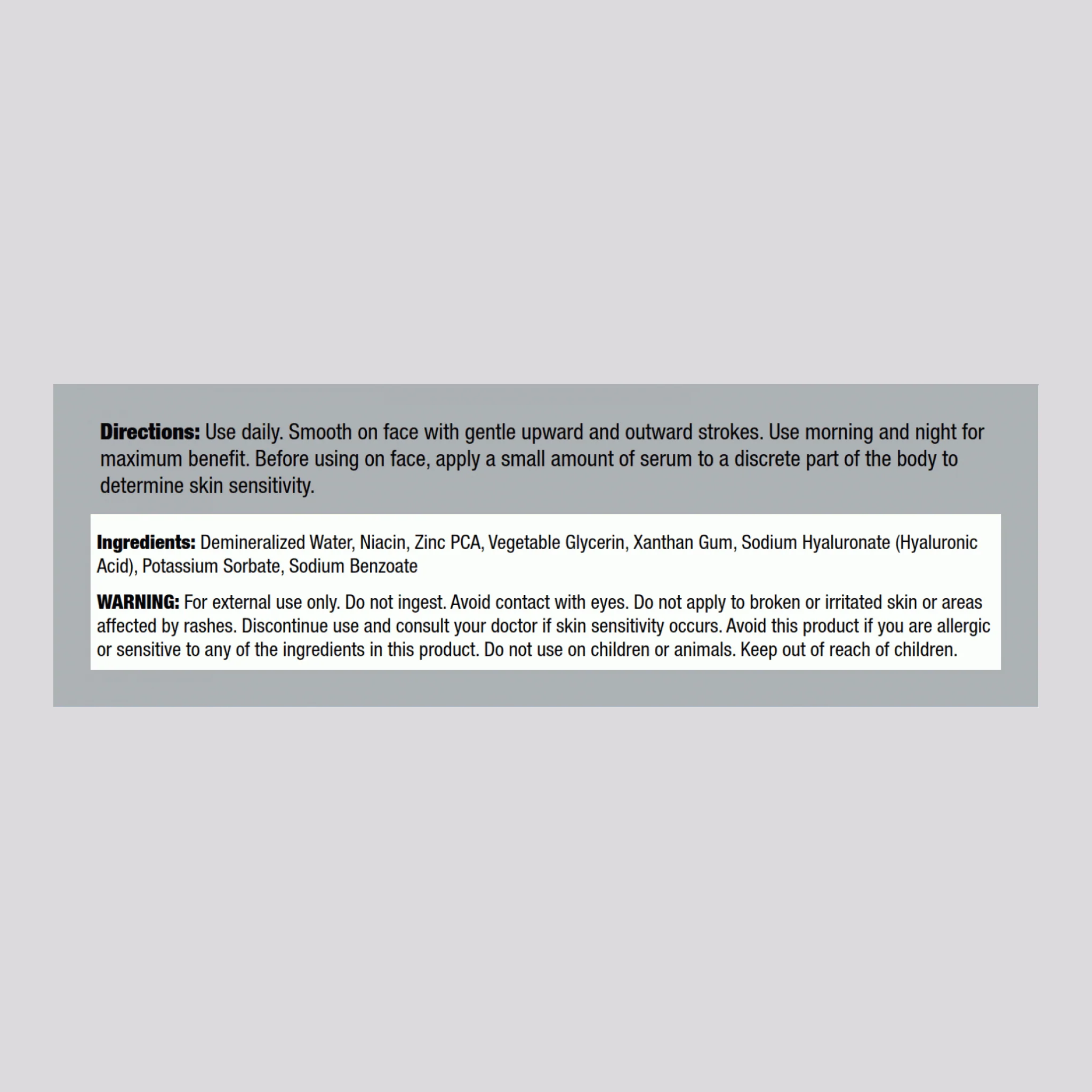 Niacinamide and Zinc Serum, 2 fl oz (59 mL) Dropper Bottle - Image 2