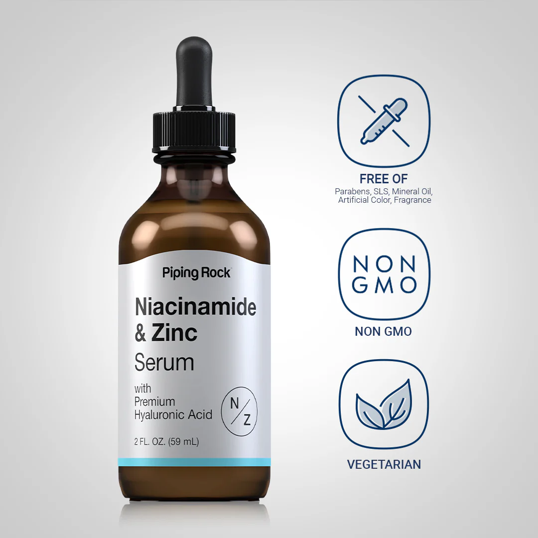 Niacinamide and Zinc Serum, 2 fl oz (59 mL) Dropper Bottle - Image 4